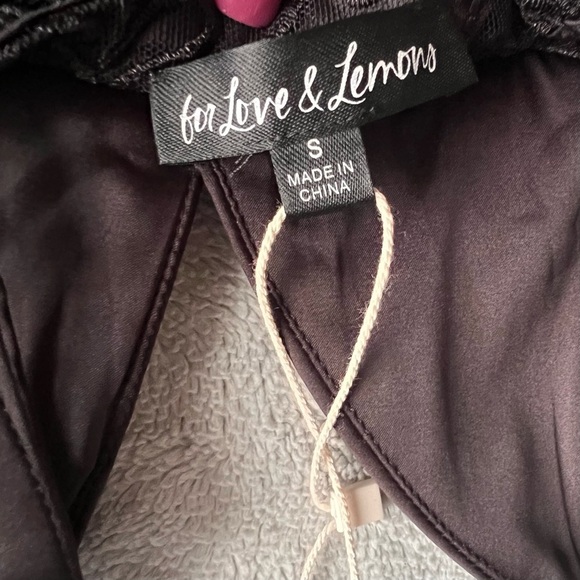 NWT For Love & Lemons Rosanna Soutache Floral Embroidered Sheer Mini Dress Black - Picture 3 of 13